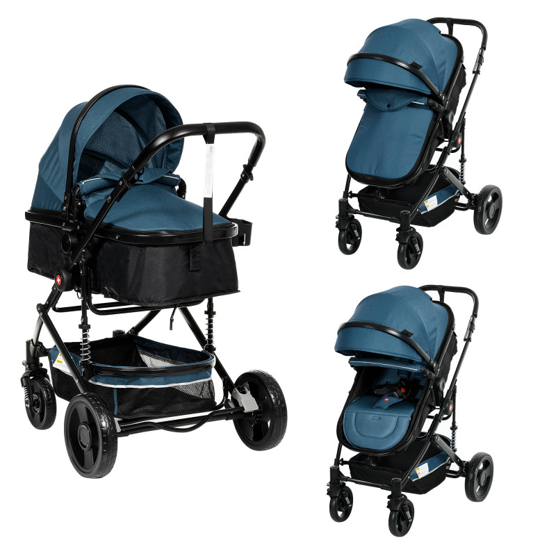 Детска количка ZI Lana 2 в 1, синя 2 в 1  378005