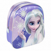 Раница с 3D дизайн Замръзналото кралство за момиче, лилава Frozen 378081 