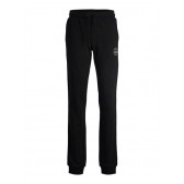 Памучен спортен панталон с малка щампа, черен Jack & Jones junior 378119 