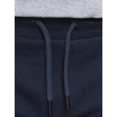 Памучен спортен панталон с малка щампа, син Jack & Jones junior 378124 2