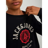 Памучна блуза с името на бранда, черна Jack & Jones junior 378128 3