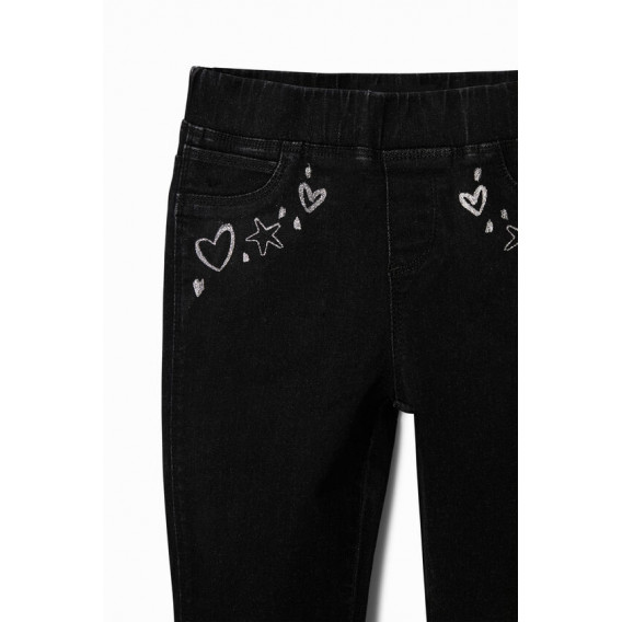 Панталони с щампа RIN, черни DESIGUAL 378175 3