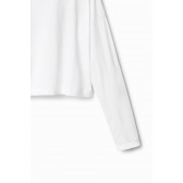 Памучна блуза с флорален принт LOVY, бяла DESIGUAL 378180 