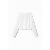 Памучна блуза с флорален принт LOVY, бяла DESIGUAL 378181 3