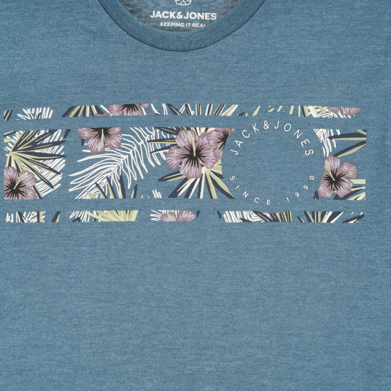 Тениска с флорална щампа, светлосиня JACK&JONES JUNIOR 378207 2