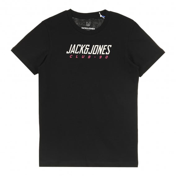 Памучна тениска, черн цвят JACK&JONES JUNIOR 378210 