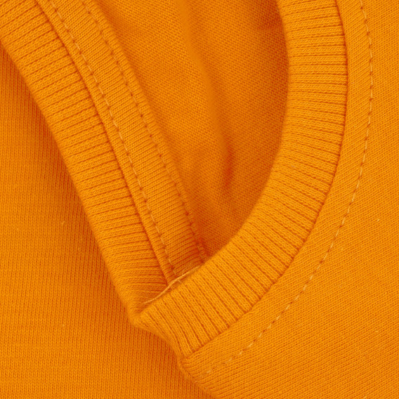 Памучна тениска с щампа, оранжев цвят Name it 378236 3