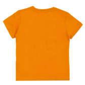 Памучна тениска с щампа, оранжев цвят Name it 378237 4
