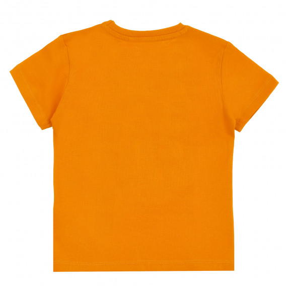 Памучна тениска с щампа, оранжев цвят Name it 378237 4