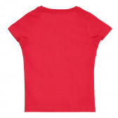 Памучна тениска с щампа слънчице, червен цвят Name it 378260 4