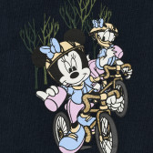 Памучен спортен панталон Minnie Mouse за бебе, тъмносин Name it 378270 2