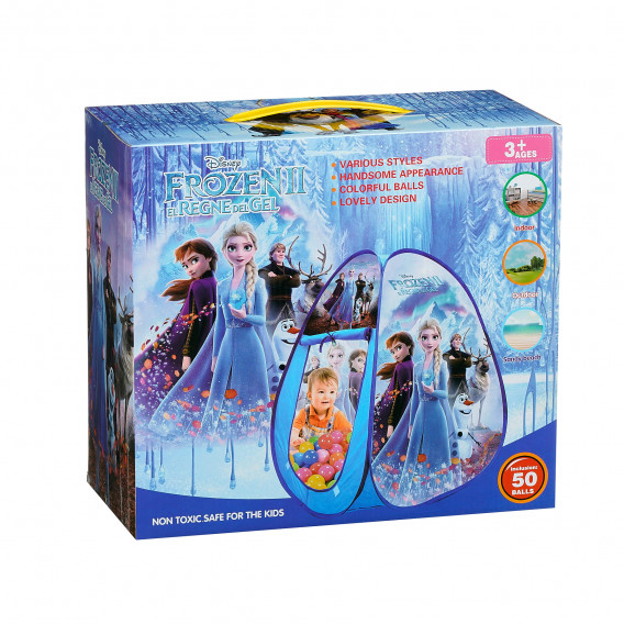 Детска палатка за игра Замръзналото кралство с 50 бр топки Frozen 378325 11