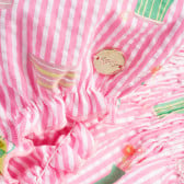 Летен гащеризон от органичен памук за бебе, розов PIPPO&PEPPA 378339 3