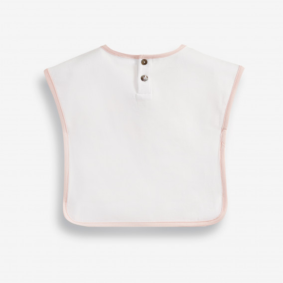 Тениска от органичен памук за бебе, бяла PIPPO&PEPPA 378380 2