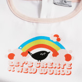 Тениска от органичен памук за бебе, бяла PIPPO&PEPPA 378381 3