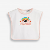 Тениска от органичен памук за бебе, бяла PIPPO&PEPPA 378383 