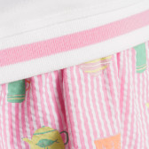 Рокля с дълъг ръкав за бебе в бяло и розово PIPPO&PEPPA 378414 4
