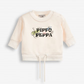 Суитшърт с логото на бранда за бебе, бял PIPPO&PEPPA 378419 
