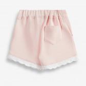 Къси панталони с дантела от органичен памук за бебе, розови PIPPO&PEPPA 378457 2