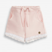 Къси панталони с дантела от органичен памук за бебе, розови PIPPO&PEPPA 378458 