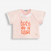 Комплект тениска и къси панталонки за бебе, розови PIPPO&PEPPA 378490 