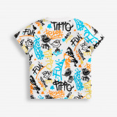 Памучна тениска с графичен принт за бебе, многоцветна PIPPO&PEPPA 378503 2