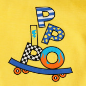 Памучна тениска с графичен принт за бебе, жълта PIPPO&PEPPA 378512 3
