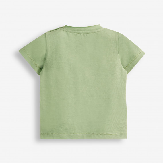 Тениска с графичен принт от органичен памук за бебе, зелена PIPPO&PEPPA 378523 2