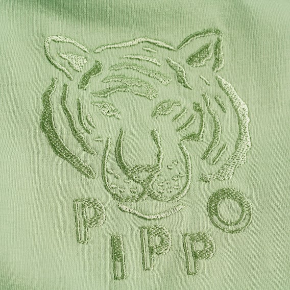 Тениска с графичен принт от органичен памук за бебе, зелена PIPPO&PEPPA 378524 3