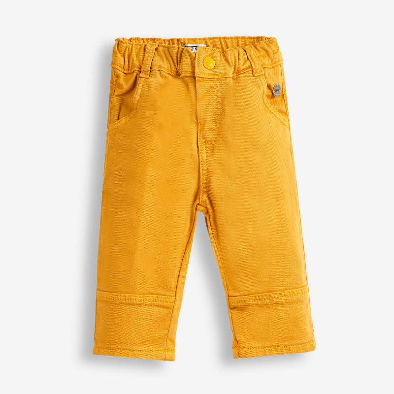 Памучни панталони за бебе, оранжеви  378550