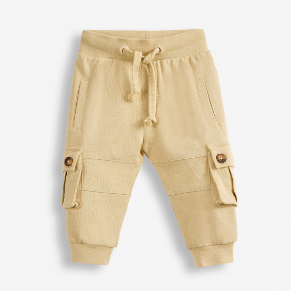 Панталони от органичен памук за бебе, бежови PIPPO&PEPPA 378562 