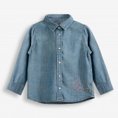 Дънкова риза с дълъг ръкав за бебе, синя PIPPO&PEPPA 378598 