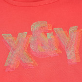 Тениска от органичен памук с оранжеви ръкави X&Y 378609 4