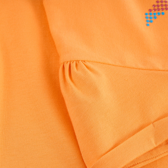 Тениска от органичен памук с логото на бранда, оранжева X&Y 378612 3