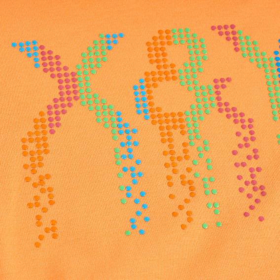 Тениска от органичен памук с логото на бранда, оранжева X&Y 378613 4
