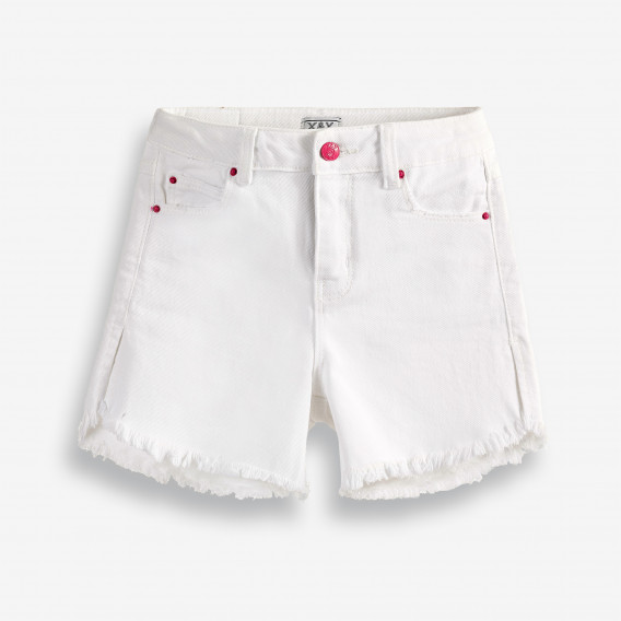 Дънкови къси панталони от памук, бели X&Y 378710 