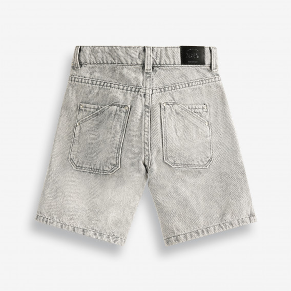 Дънкови къси панталони от памук, сиви X&Y 378711 2