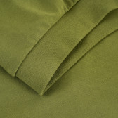 Суитшърт от органичен памук с бели акценти, зелен X&Y 378750 3