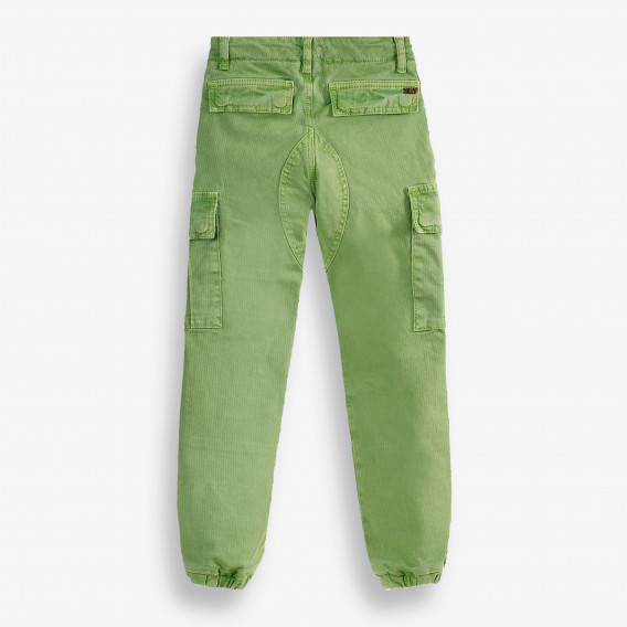 Памучни карго панталони, зелени X&Y 378758 2