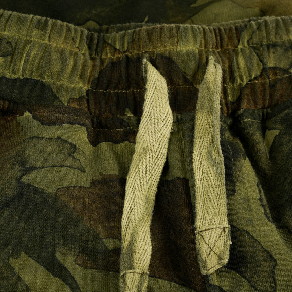 Памучни къси панталони с флорален принт, зелени X&Y 378790 3