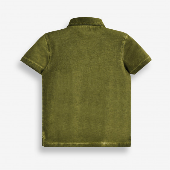 Тениска от органичен памук с копчета, зелена X&Y 378805 2