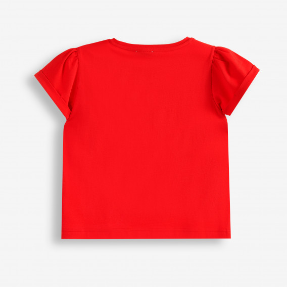 Тениска от органичен памук със сърца, червена X&Y 378841 2