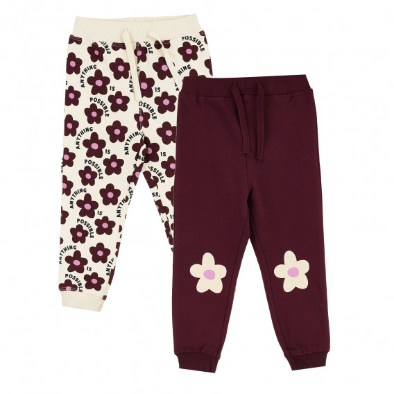 Комплект спортни панталони от органичен памук за бебе, многоцветен Name it 378898 