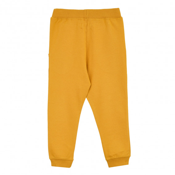 Спортен панталон от органичен памук Play more за бебе, оранжев Name it 378945 4