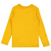 Памучна блуза с името на бранда, жълта Jack & Jones junior 378965 4