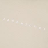 Памучна блуза с името на бранда, тъмносива Jack & Jones junior 378979 2