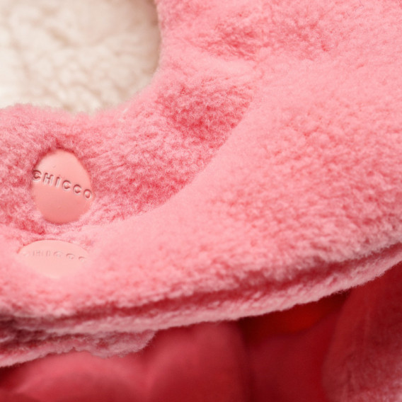 Палто за бебе с цип и копчета, розово Chicco 37910 5