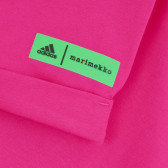 Тениска с графичен принт, розова Adidas 379102 3