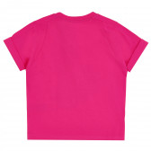 Тениска с графичен принт, розова Adidas 379103 4