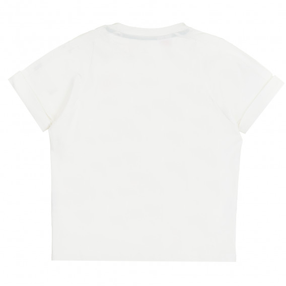 Тениска с графичен принт, бяла Adidas 379127 4